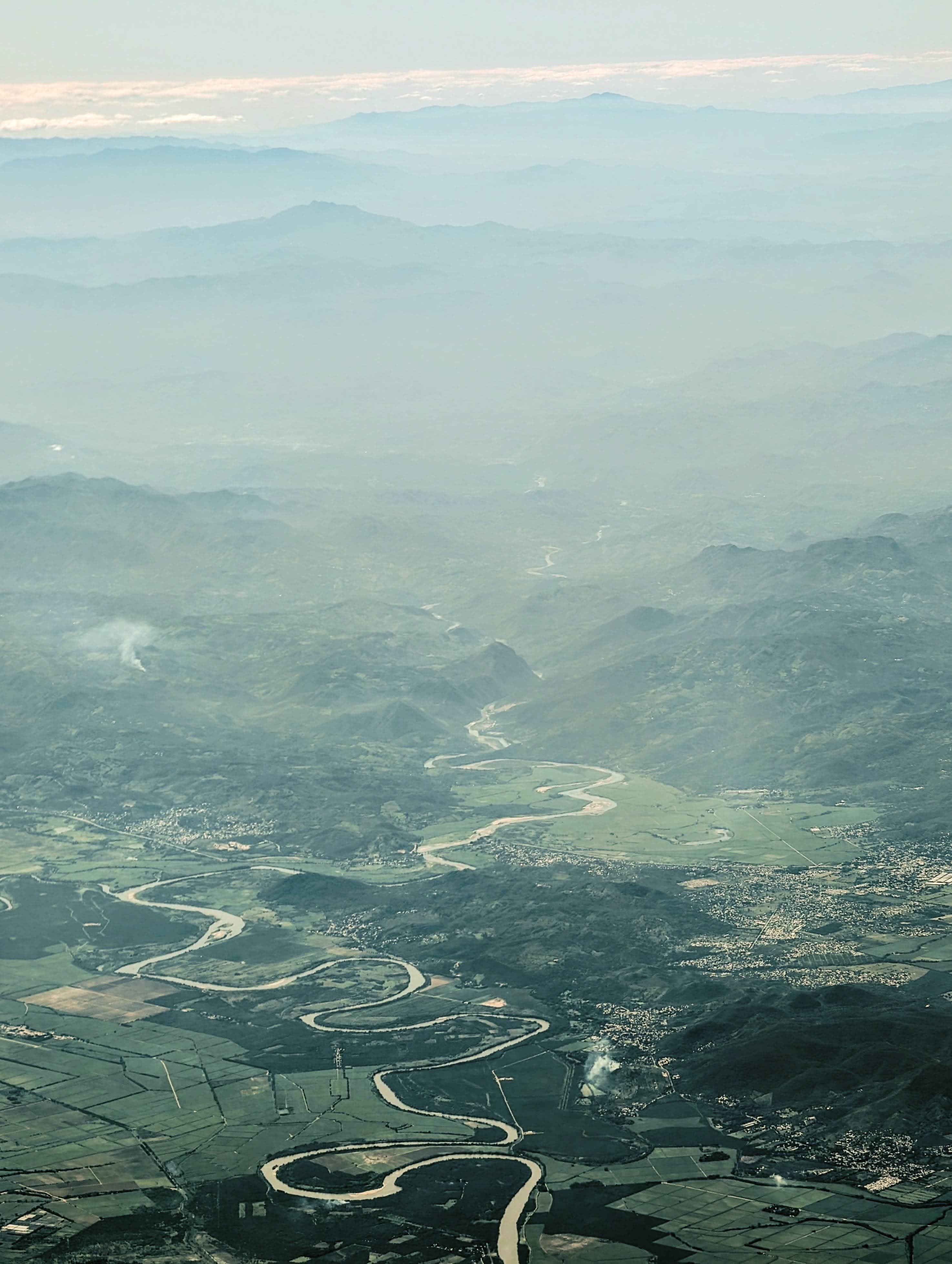 A winding river from above. Honduras.