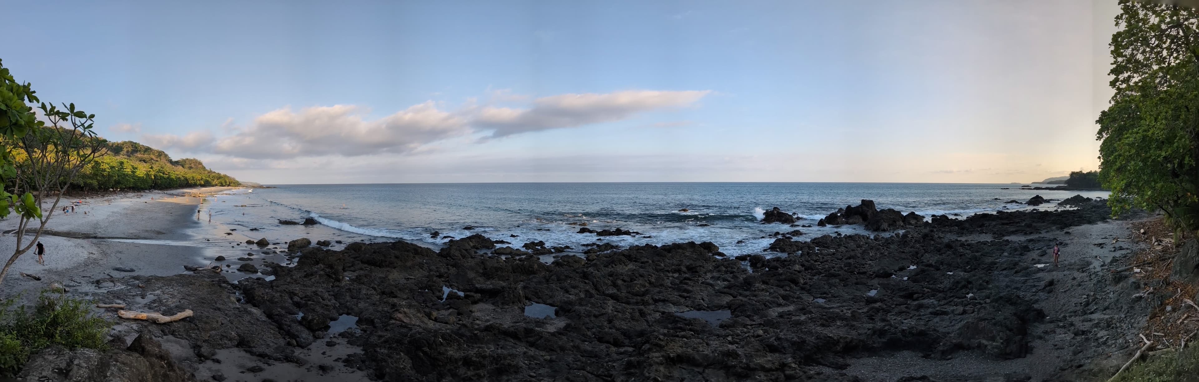 A rocky shore by the Gulf of Nicoya.