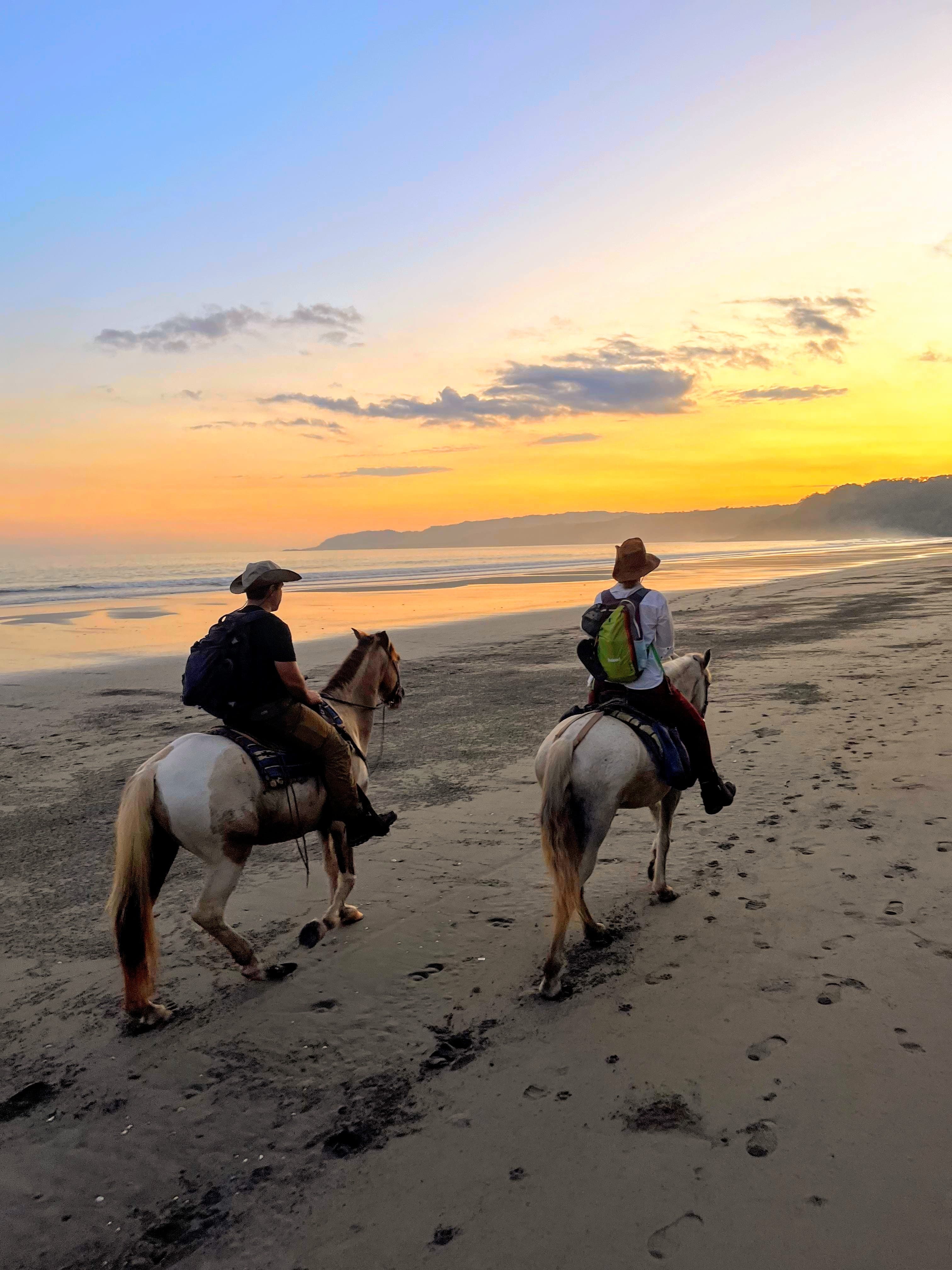 Kelly and I riding off into the sunset in Montezuma.